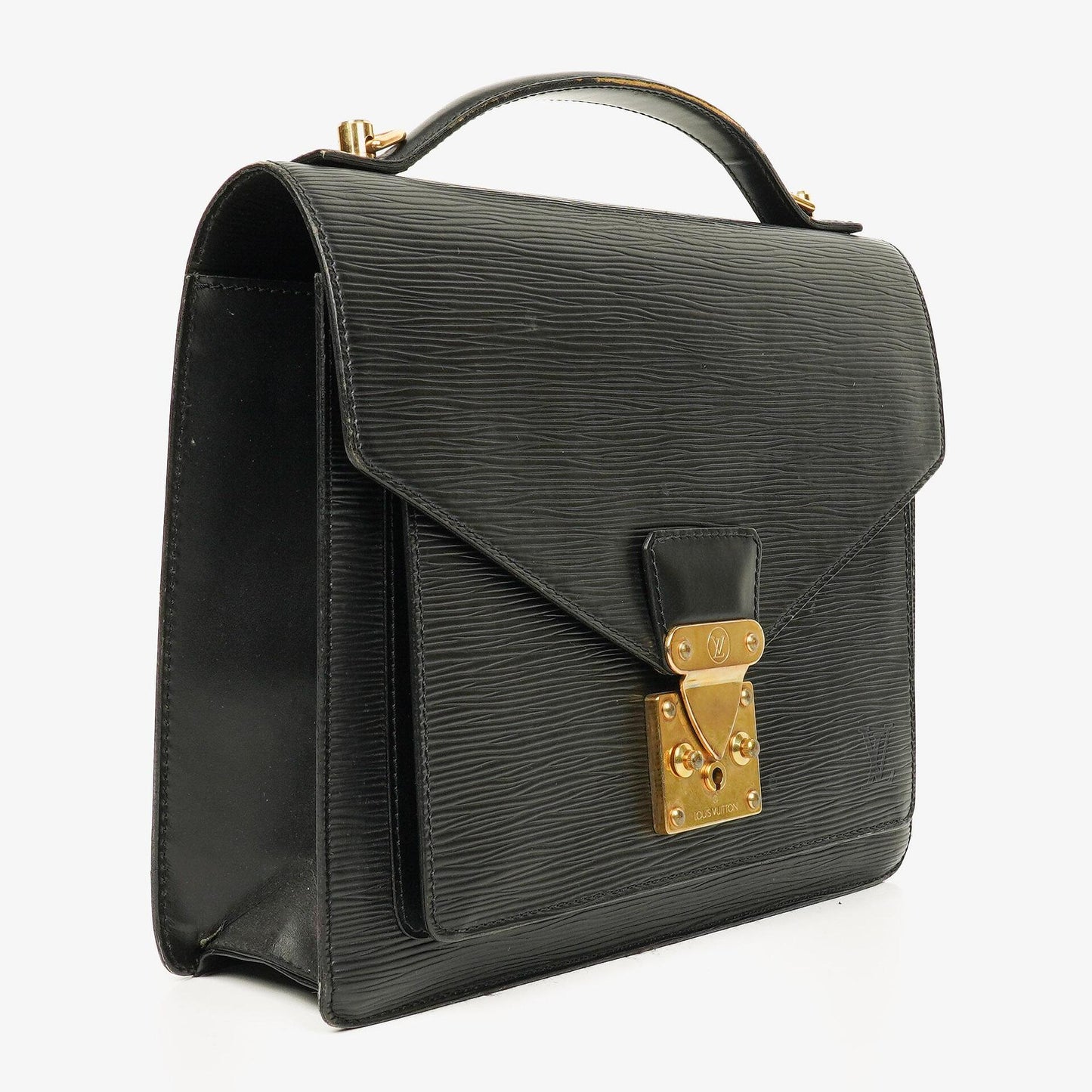 Louis Vuitton Monceau Black EPI Leather Handbag