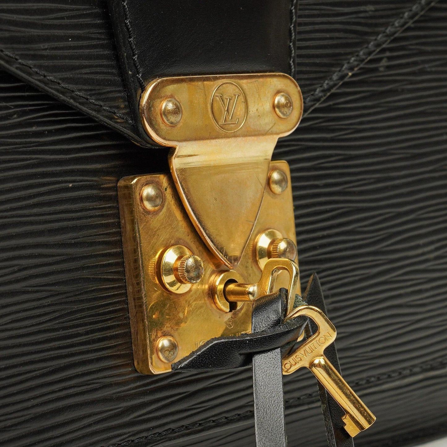 Louis Vuitton Monceau Black EPI Leather Handbag