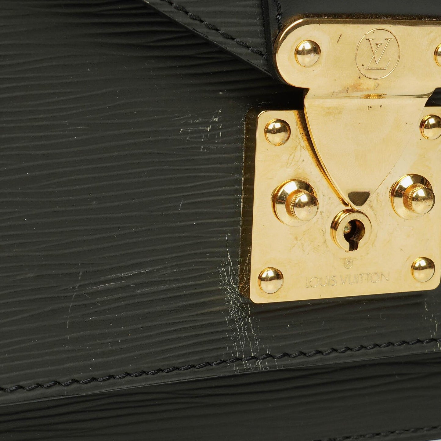 Louis Vuitton Monceau Black EPI Leather Handbag