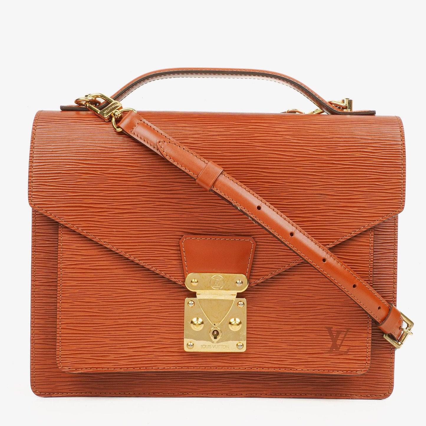 Louis Vuitton Monceau Brown EPI Leather Handbag