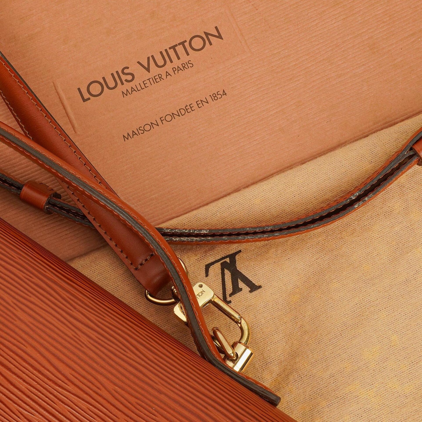 Louis Vuitton Monceau Brown EPI Leather Handbag