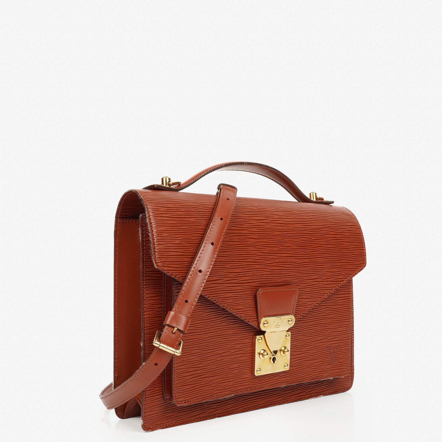 Louis Vuitton Monceau Brown EPI Leather Handbag