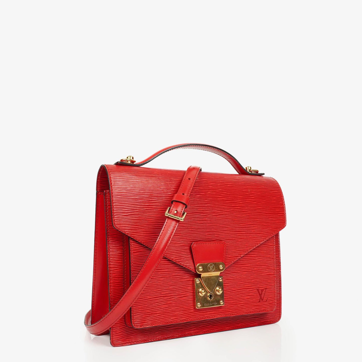 Louis Vuitton Monceau Red EPI Leather Handbag