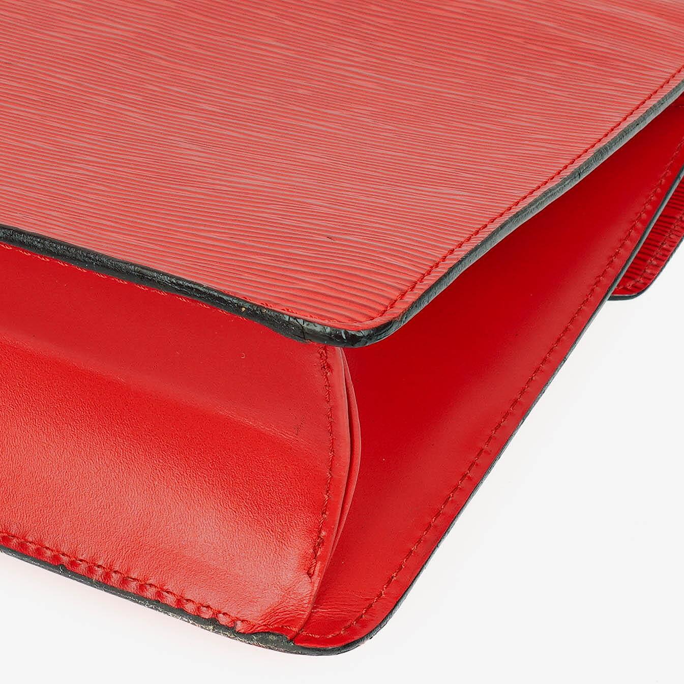 Louis Vuitton Monceau Red EPI Leather Handbag