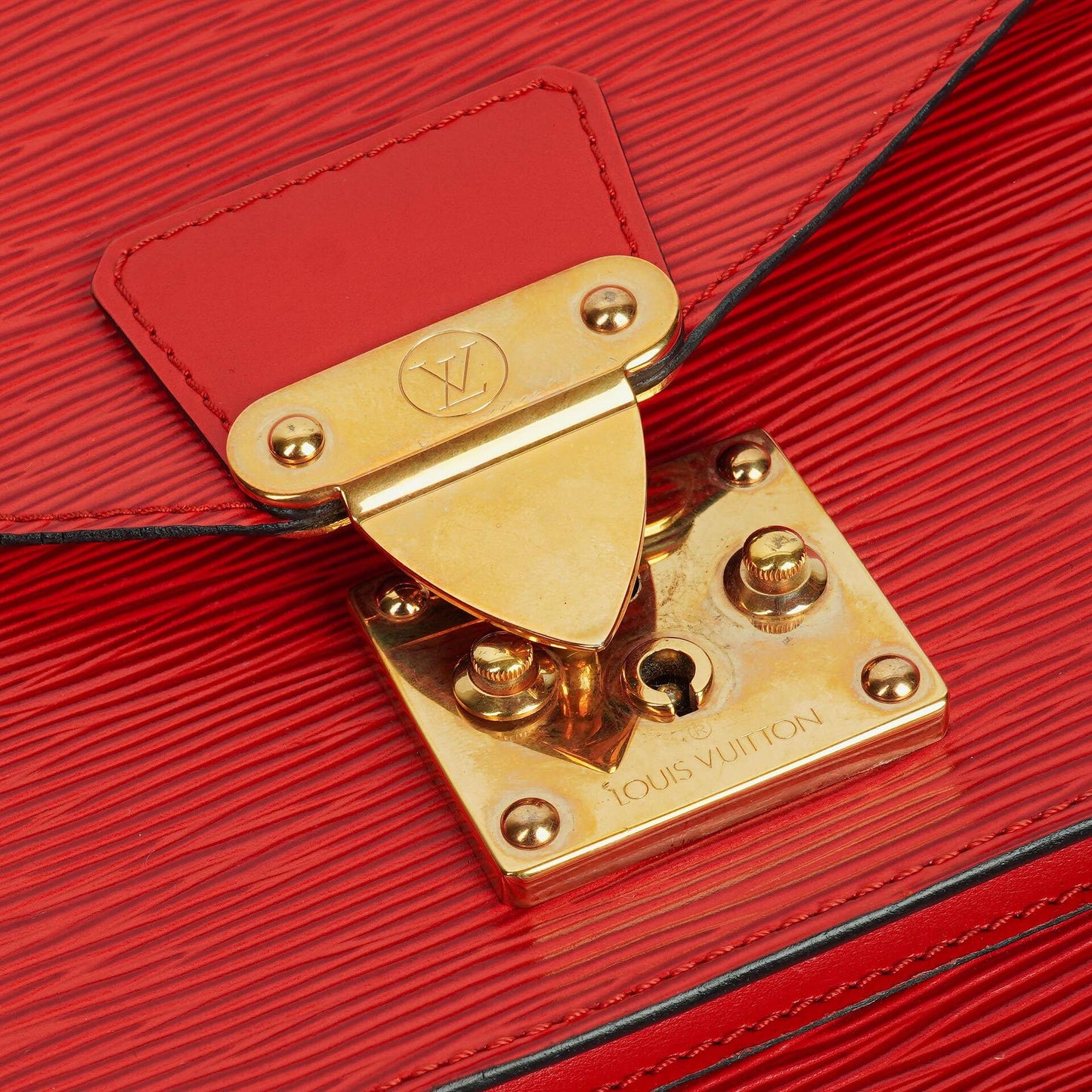Louis Vuitton Monceau Red EPI Leather Handbag
