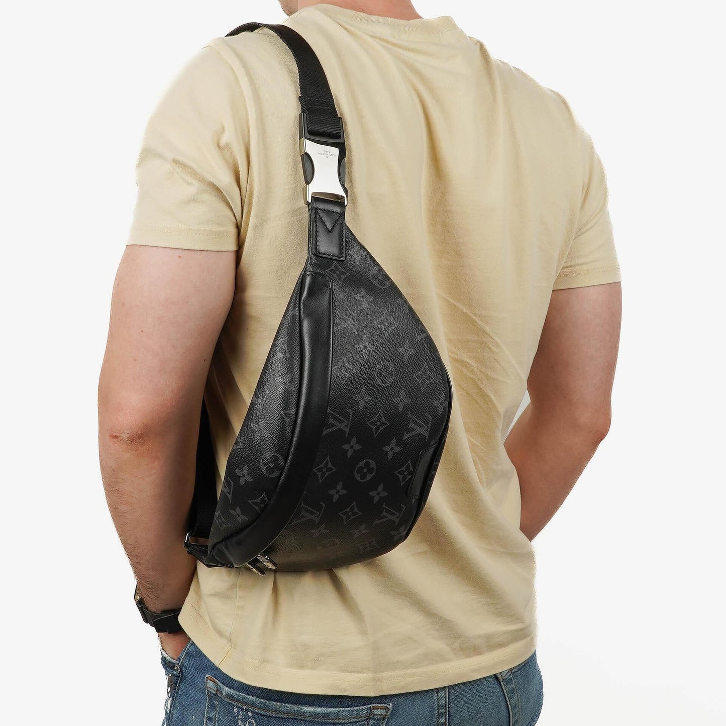 Louis Vuitton Discovery Bumbag PM In Monogram Eclipse Coated Canvas Belt Crossbody Bag