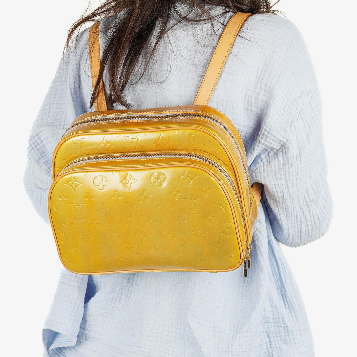 Louis Vuitton Murray Yellow Vernis Backpack