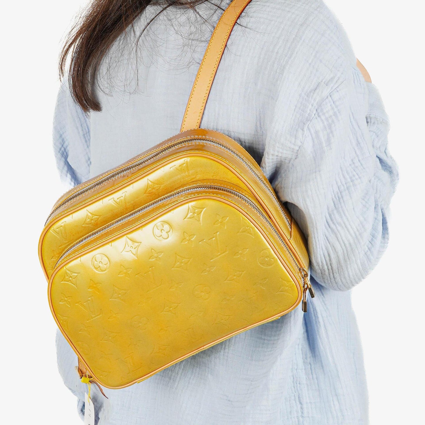 Louis Vuitton Murray Yellow Vernis Backpack