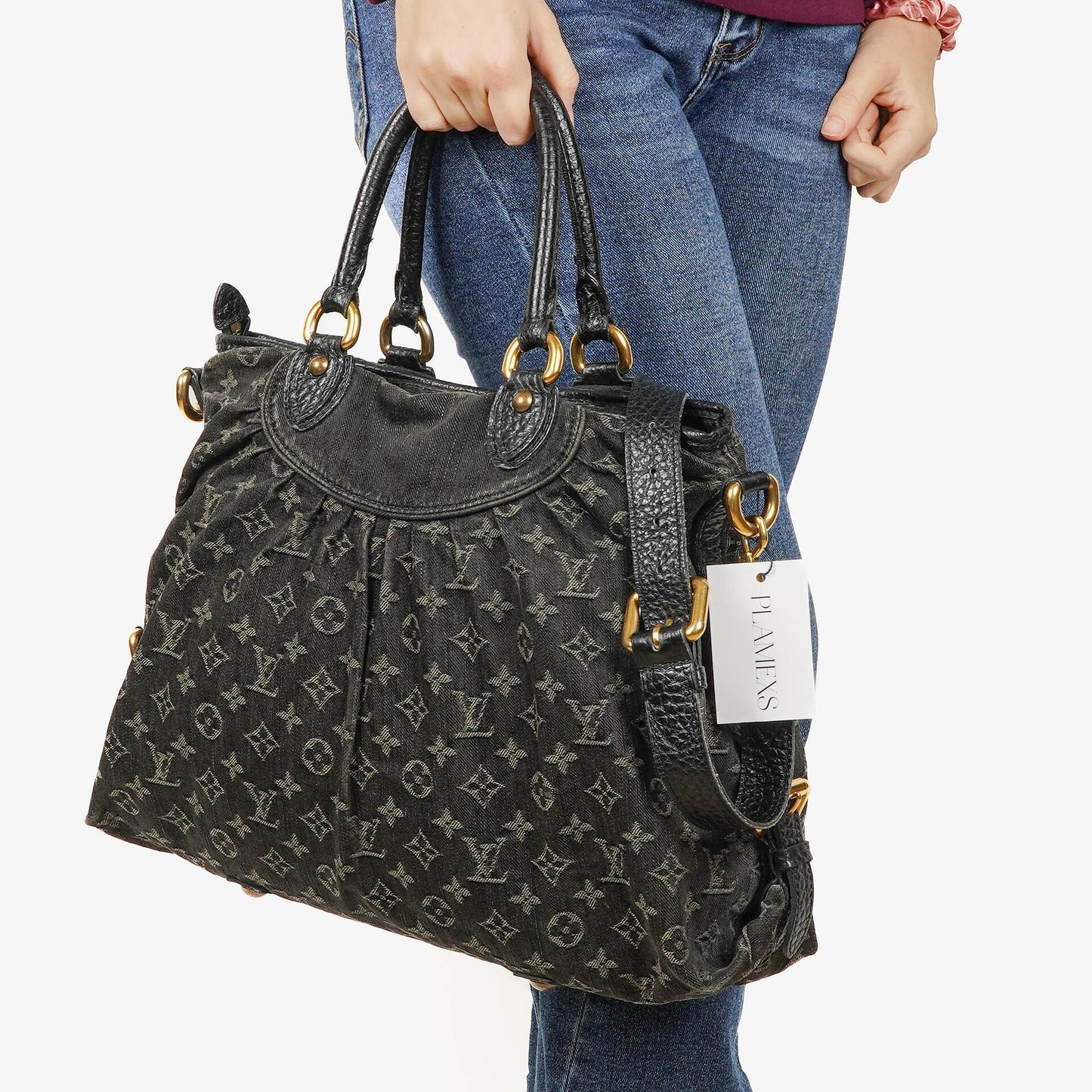 Louis Vuitton Neo Cabby GM Monogram Denim Bag Black