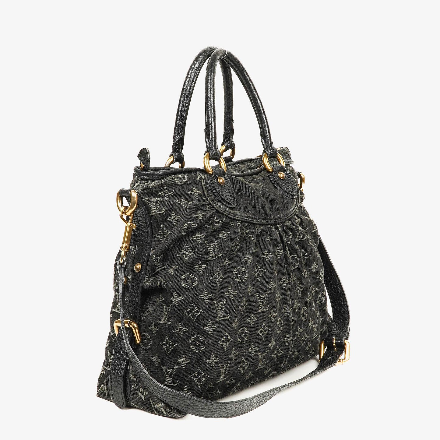 Louis Vuitton Neo Cabby GM Monogram Denim Bag Black
