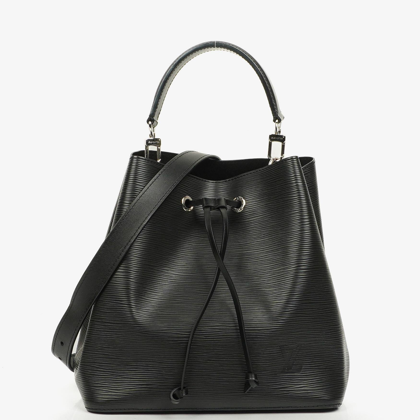 Louis Vuitton NéoNoé EPI Black Noir Drawstring Bucket Bag, 2020