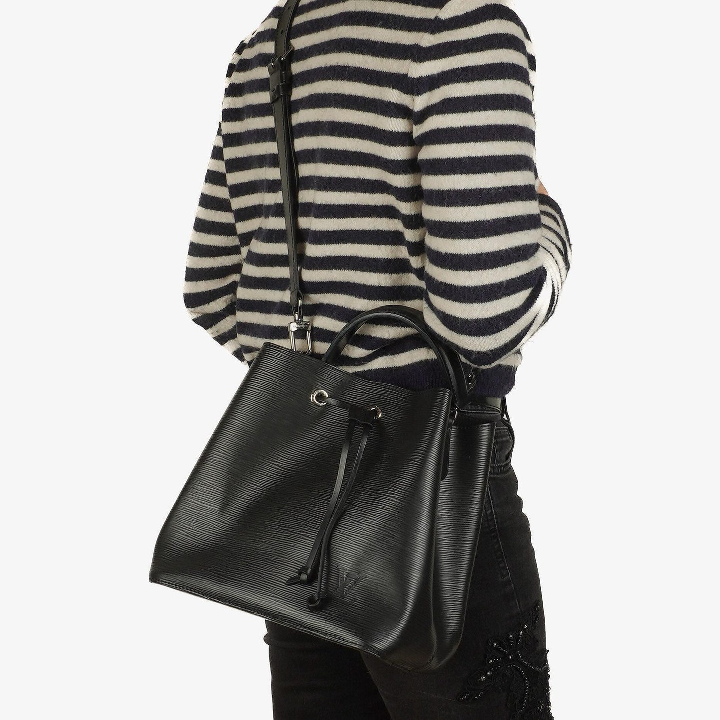 Louis Vuitton NéoNoé EPI Black Noir Drawstring Bucket Bag, 2020