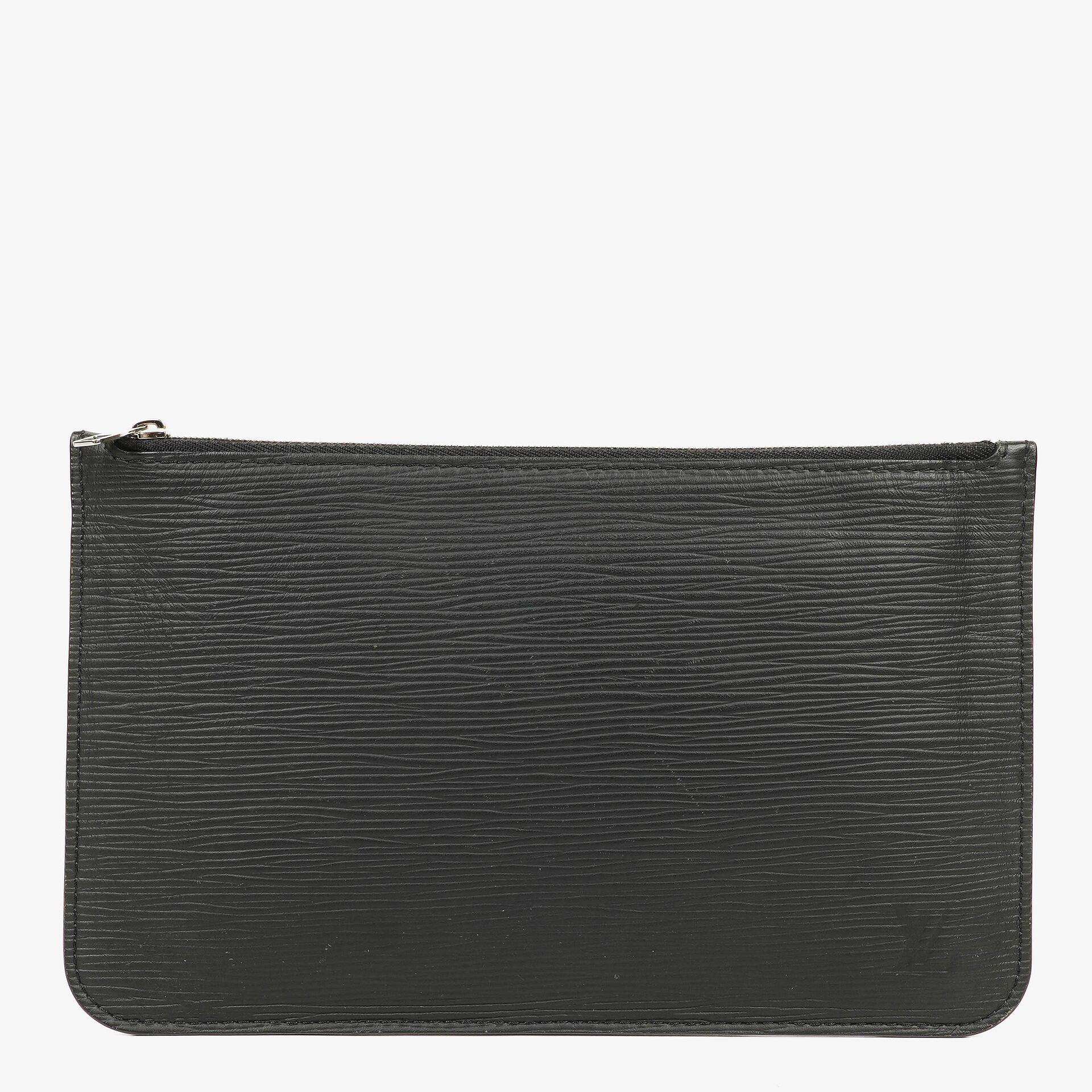 Louis Vuitton Neverfull Black Epi Leather Zippered Clutch Pouch