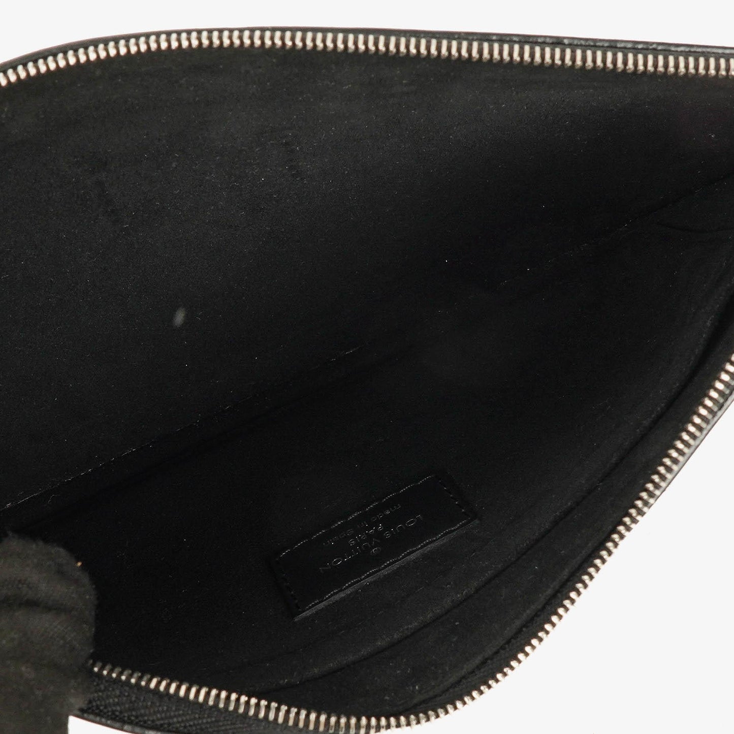 Louis Vuitton Neverfull Black Epi Leather Zippered Clutch Pouch