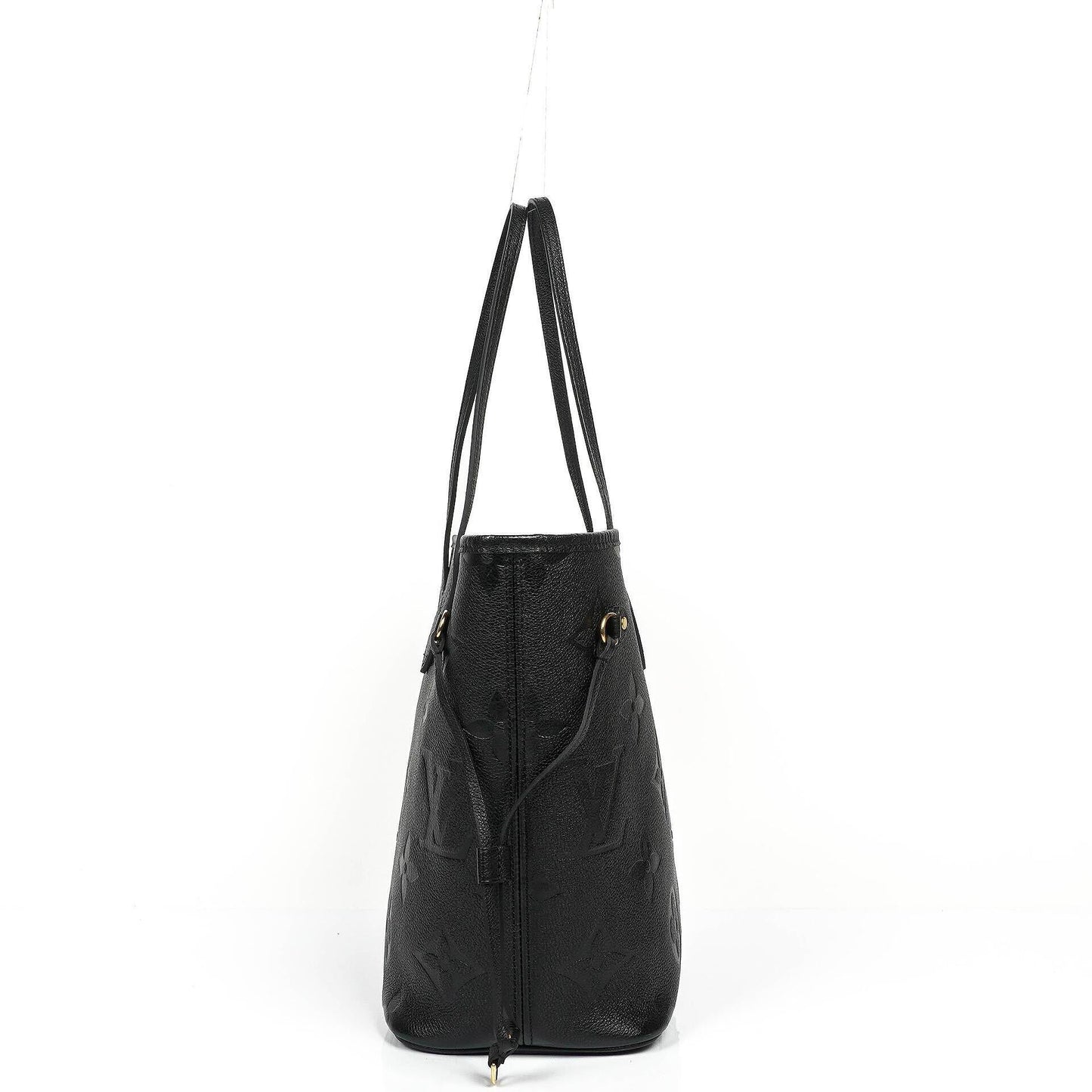 Louis Vuitton Neverfull MM Black Empreinte Leather Tote Bag