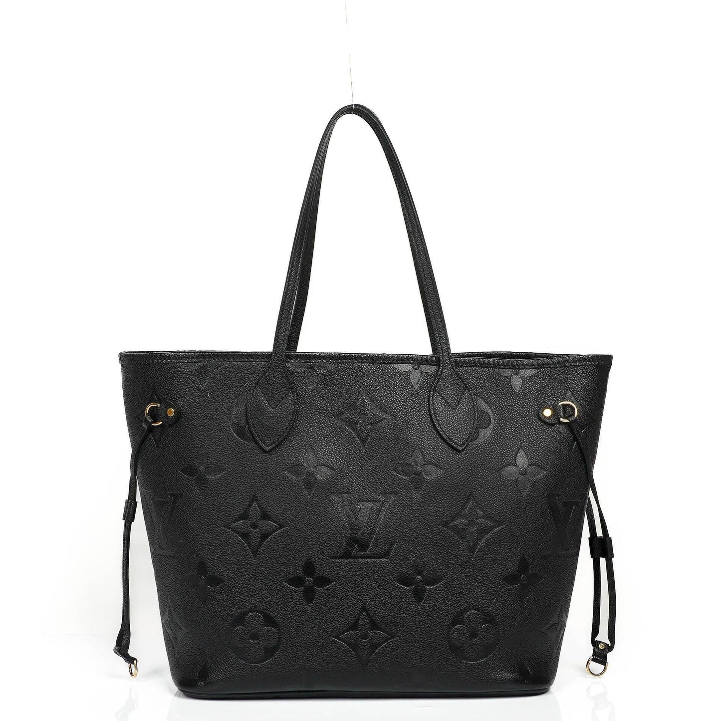 Louis Vuitton Neverfull MM Black Empreinte Leather Tote Bag
