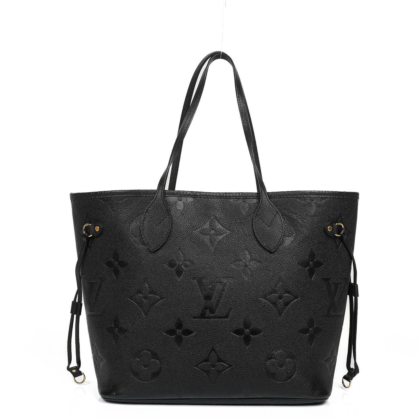 Louis Vuitton Neverfull MM Black Empreinte Leather Tote Bag