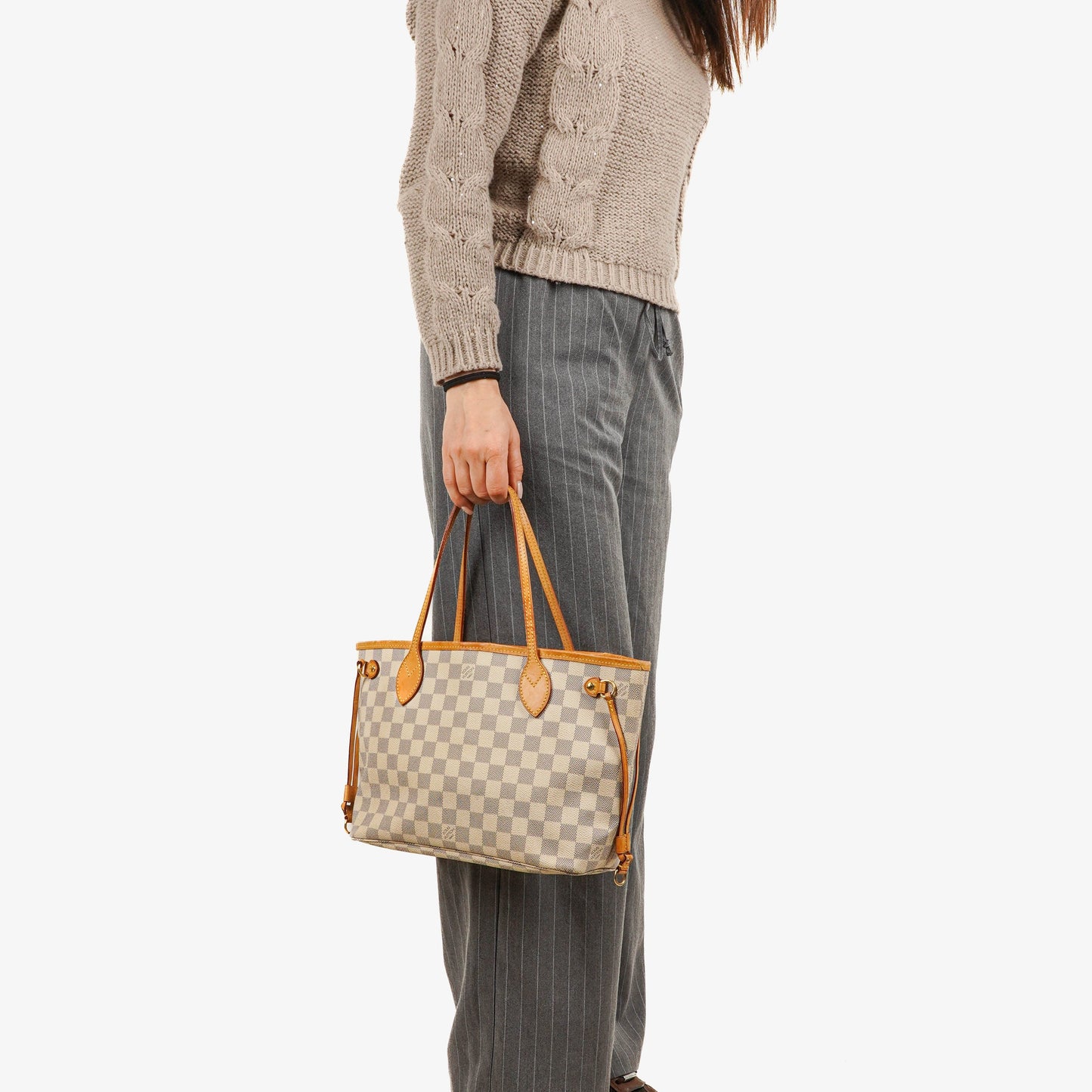 Louis Vuitton Neverfull PM Damier Azur Canvas Tote Bag