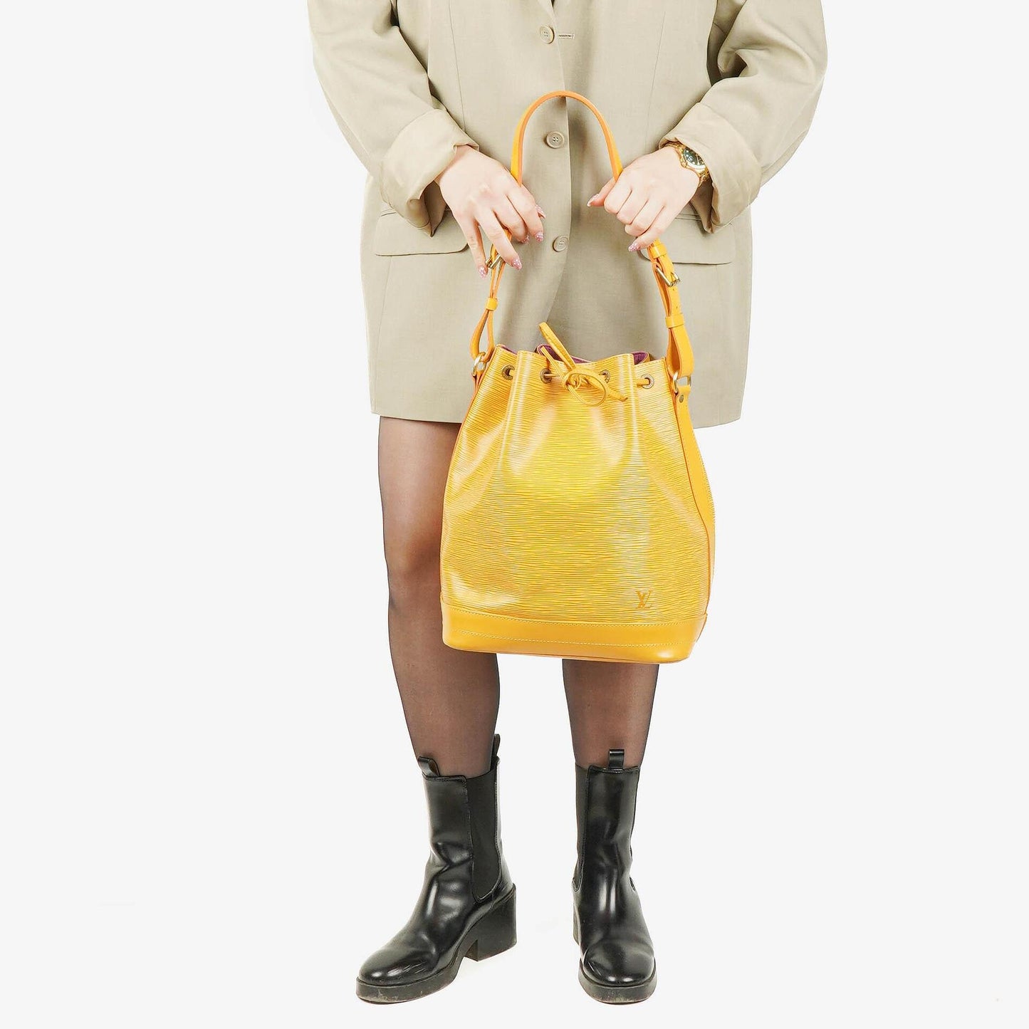 Louis Vuitton Noe GM Yellow EPI Leather Shoulder Bag