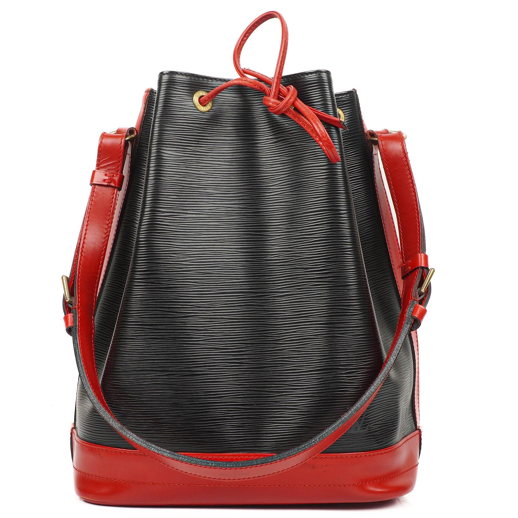 Louis Vuitton Noe Grande GM Black and Red Epi Leather Shoulder Bag
