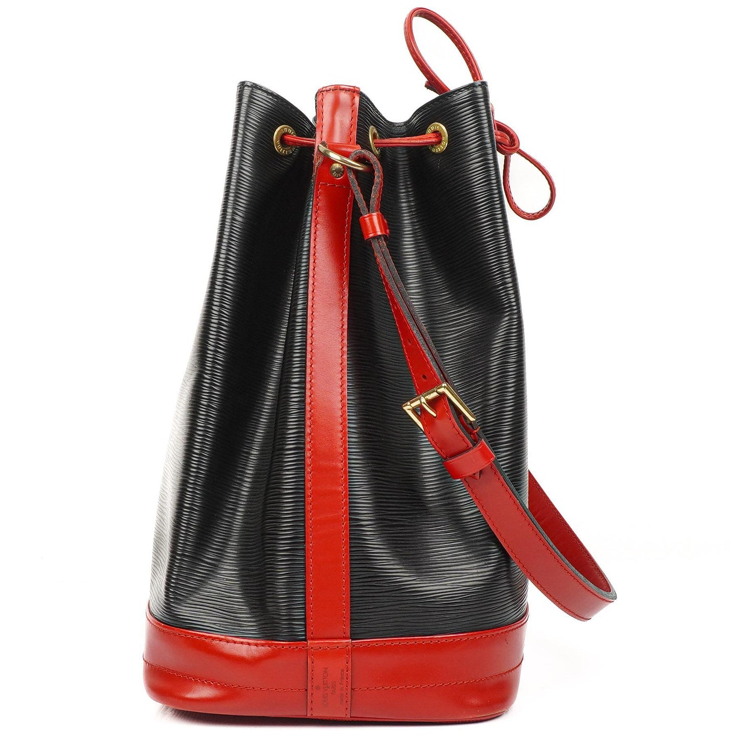 Louis Vuitton Noe Grande GM Black and Red Epi Leather Shoulder Bag