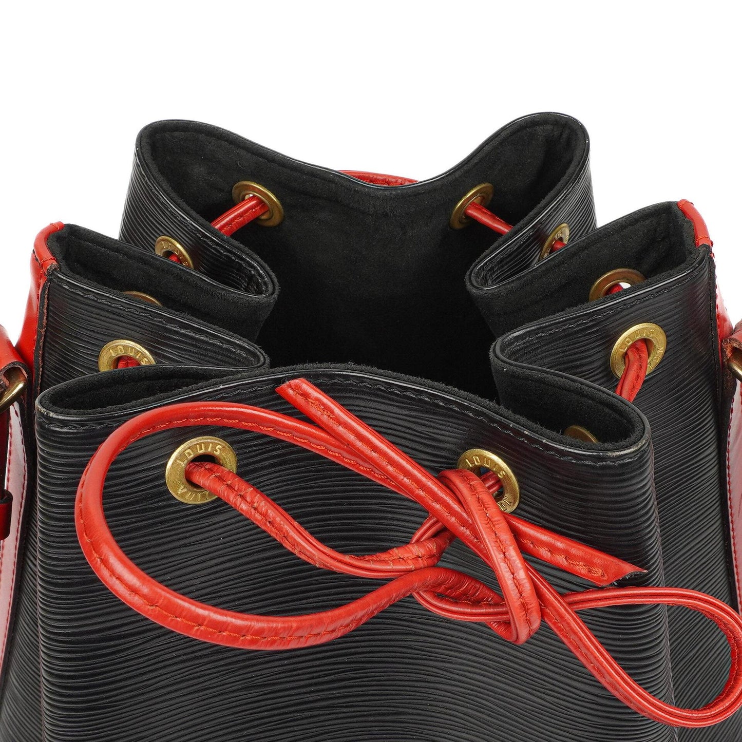 Louis Vuitton Noe Grande GM Black and Red Epi Leather Shoulder Bag