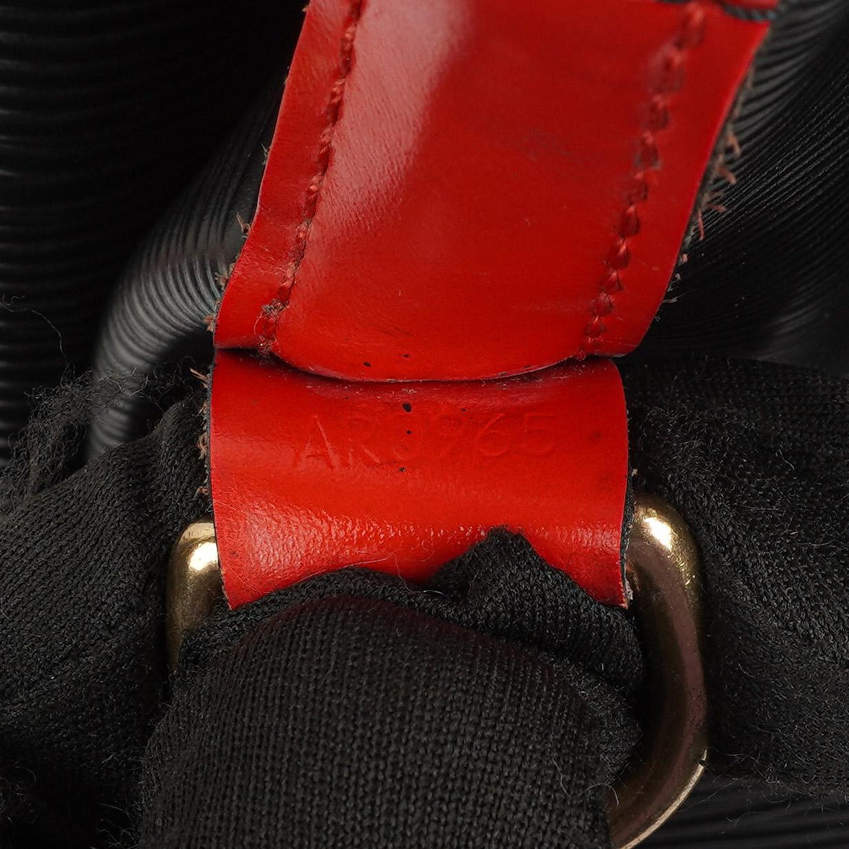 Louis Vuitton Noe Grande GM Black and Red Epi Leather Shoulder Bag