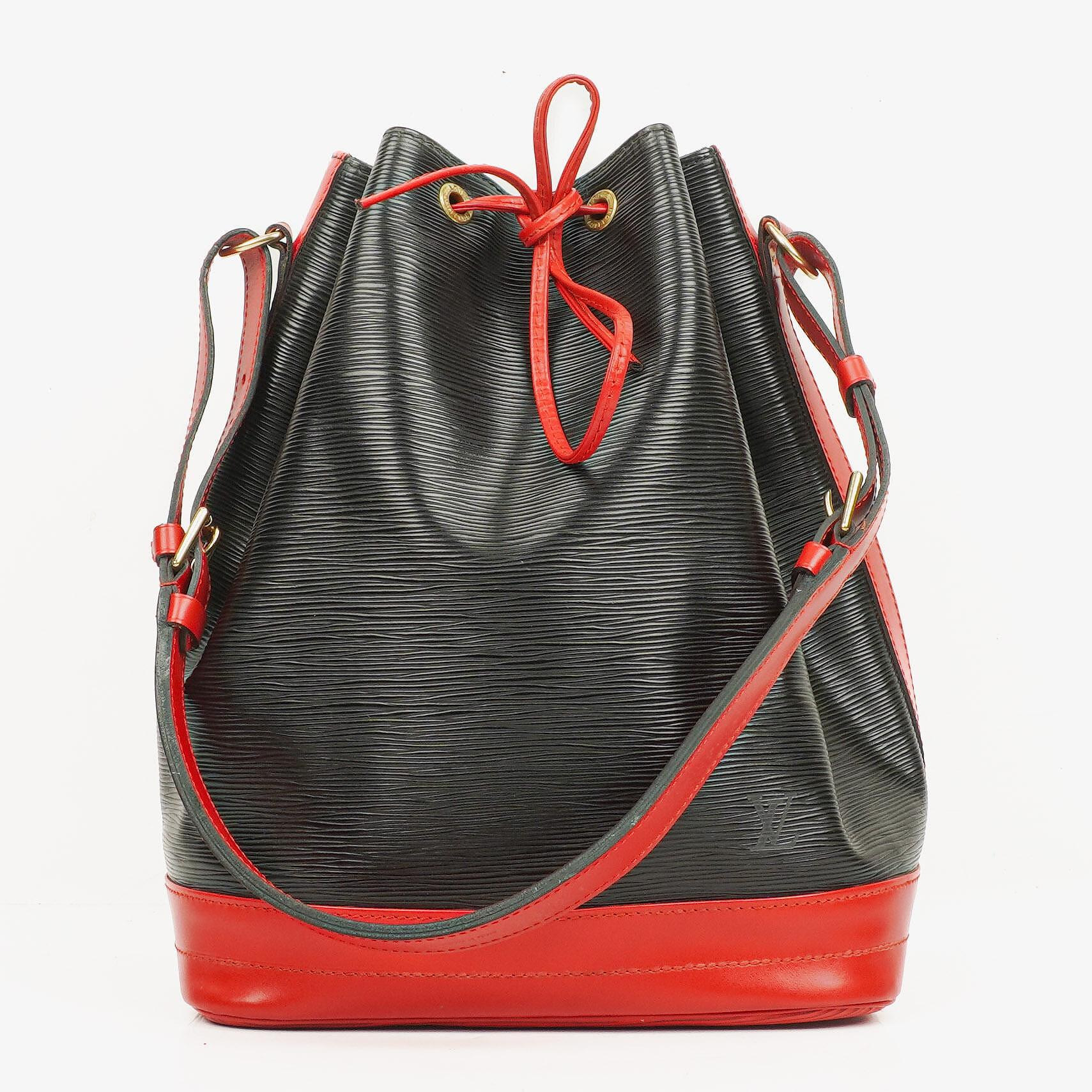 Louis Vuitton Noe Grande GM Bslck And Red EPI Leather Shoulder Bag