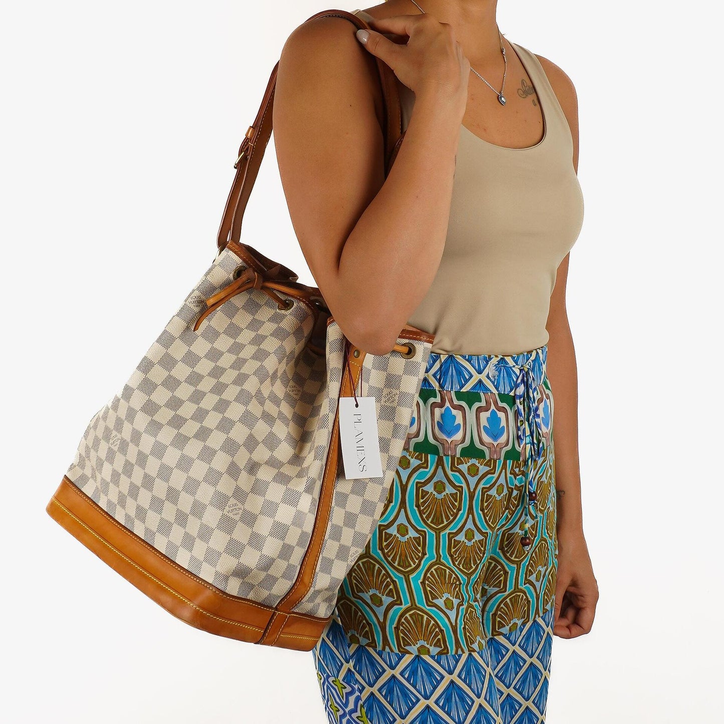 Louis Vuitton Noé Grande GM Damier Azur Canvas Shoulder Bag