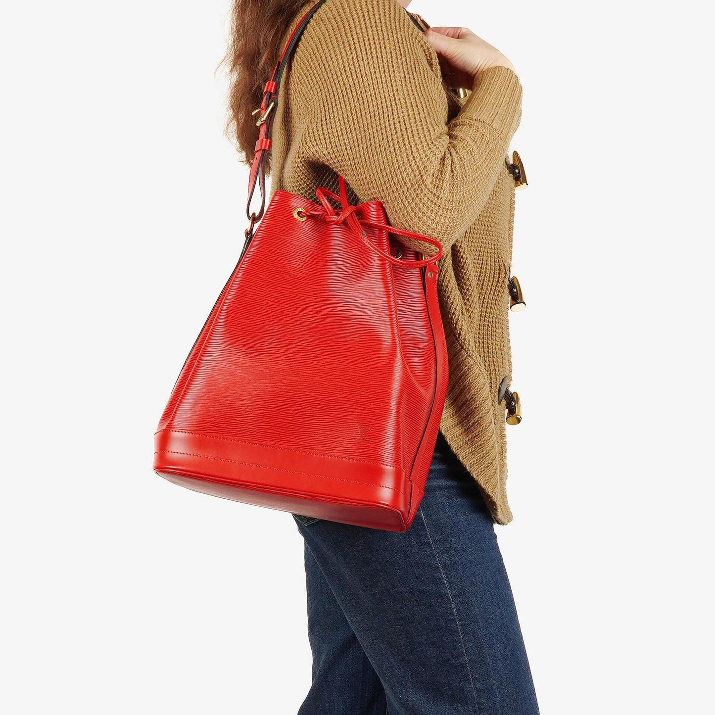 Louis Vuitton Noe Grande GM Red Epi Leather Shoulder Bag