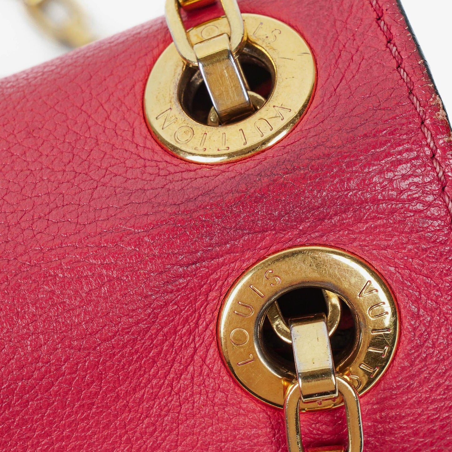 Louis Vuitton Pallas Rose Litchi Chain Monogram Canvas Bag