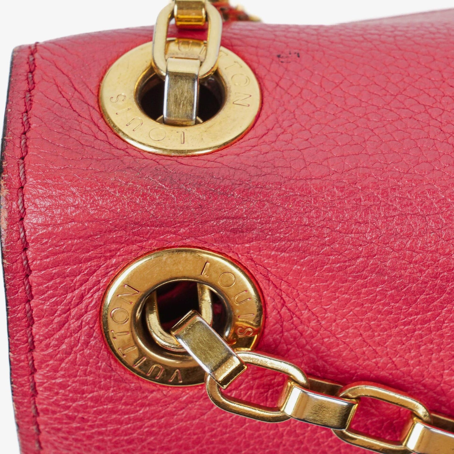 Louis Vuitton Pallas Rose Litchi Chain Monogram Canvas Bag