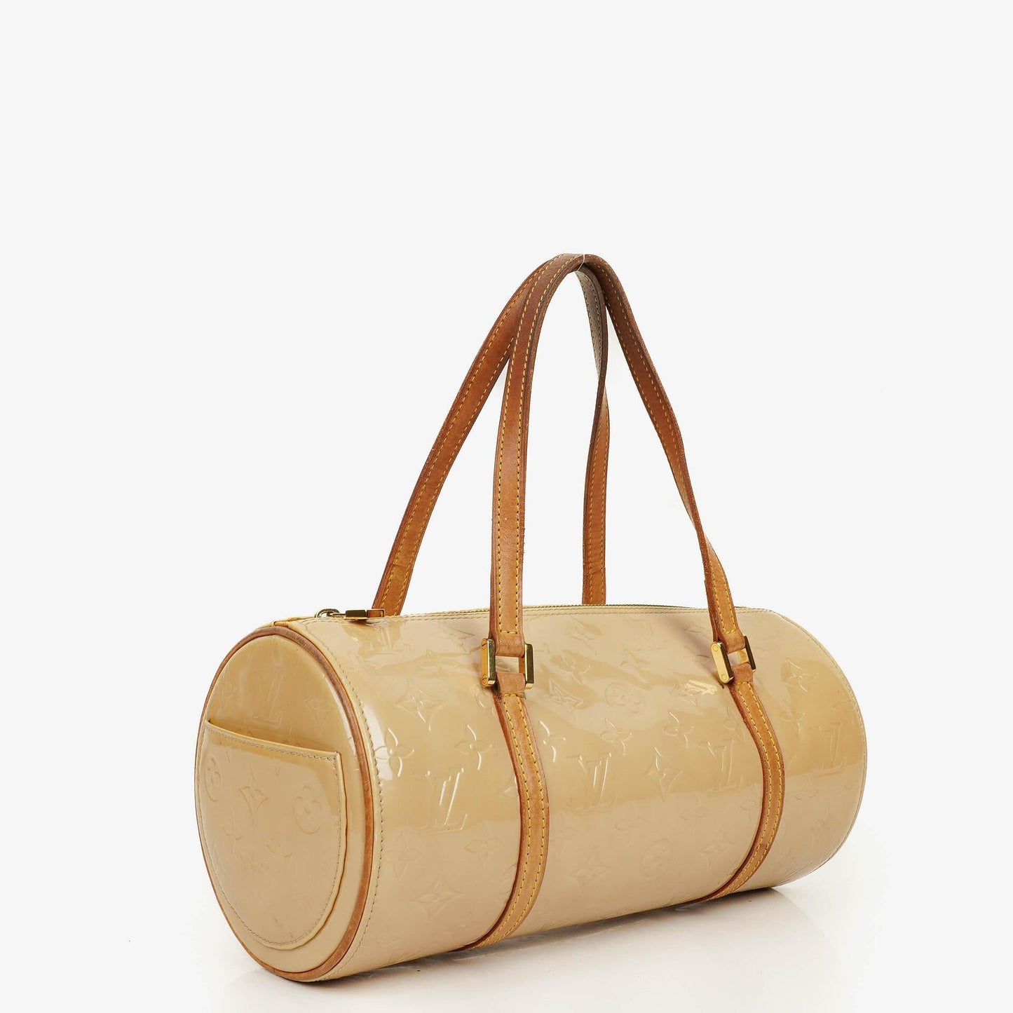 Louis Vuitton Papillon 30 Bedford Cream Beige Monogram Vernis Leather Bag
