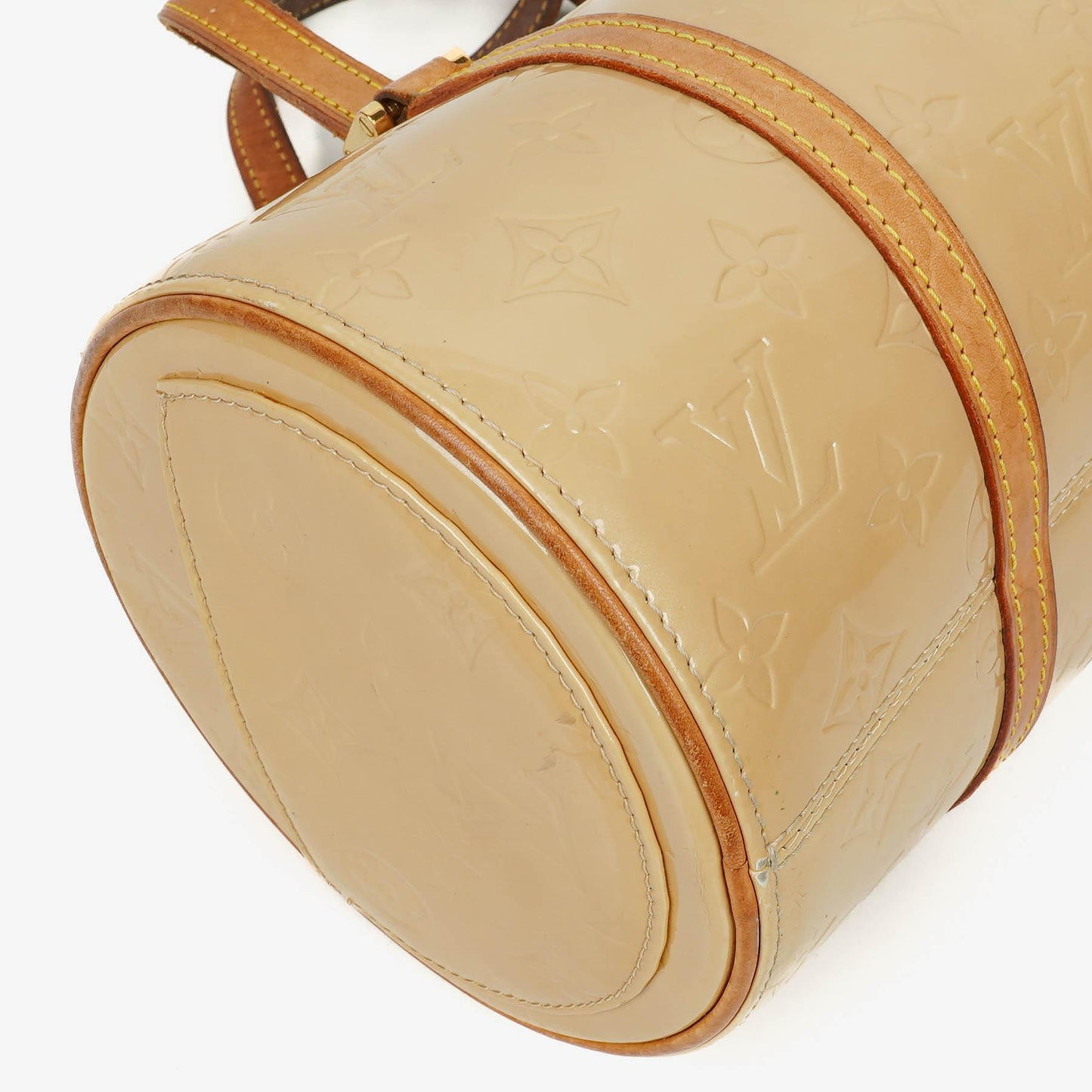 Louis Vuitton Papillon 30 Bedford Cream Beige Monogram Vernis Leather Bag