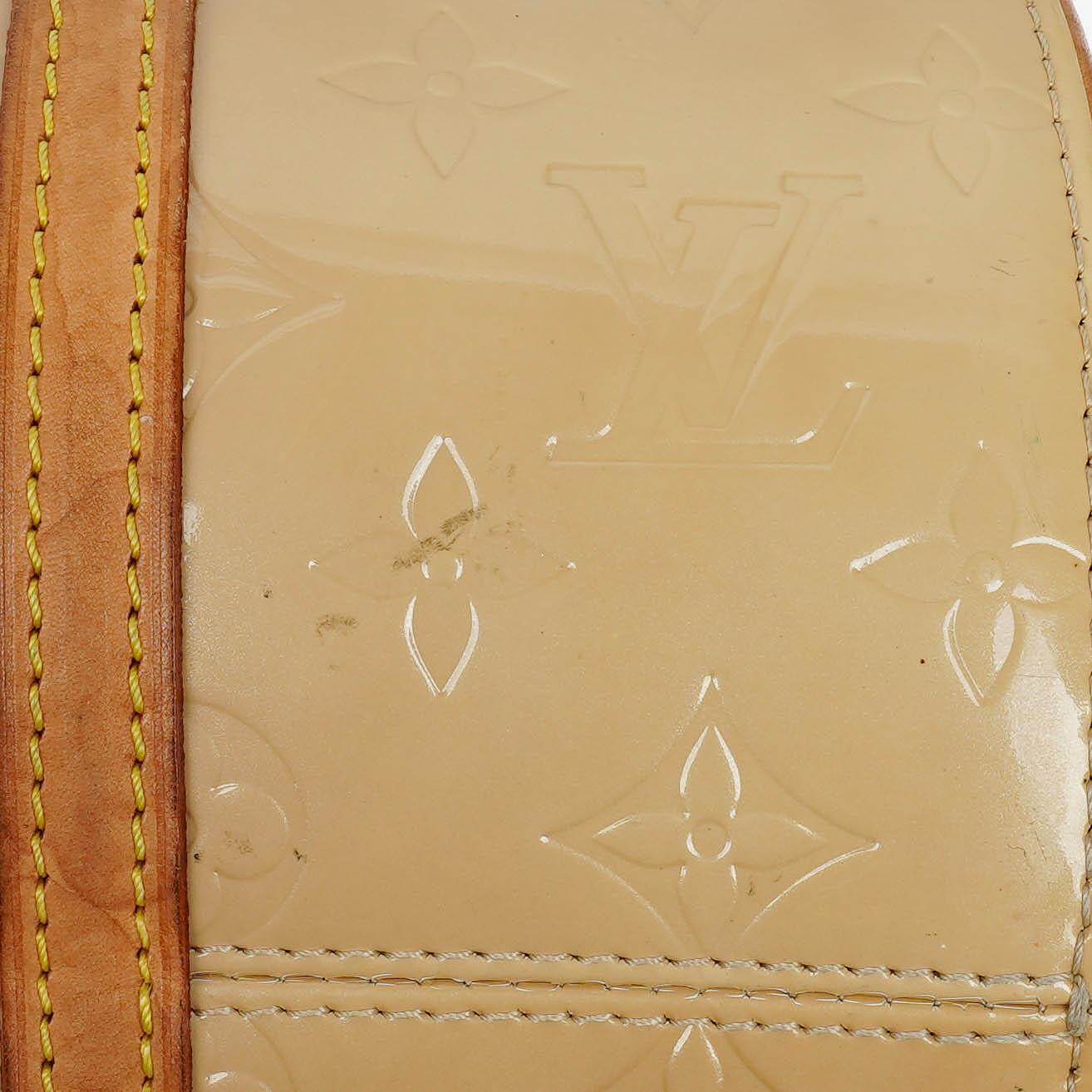 Louis Vuitton Papillon 30 Bedford Cream Beige Monogram Vernis Leather Bag