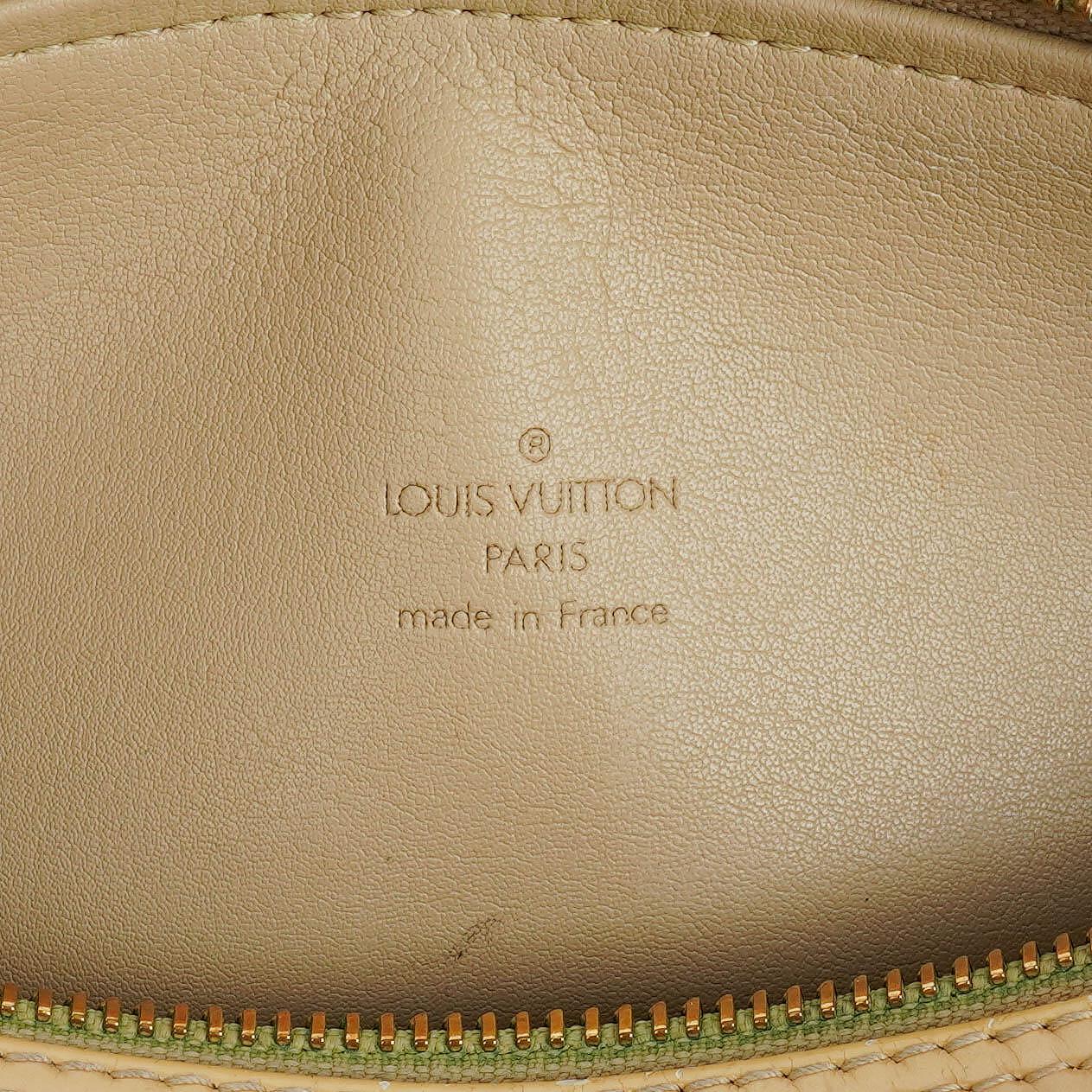 Louis Vuitton Papillon 30 Bedford Cream Beige Monogram Vernis Leather Bag