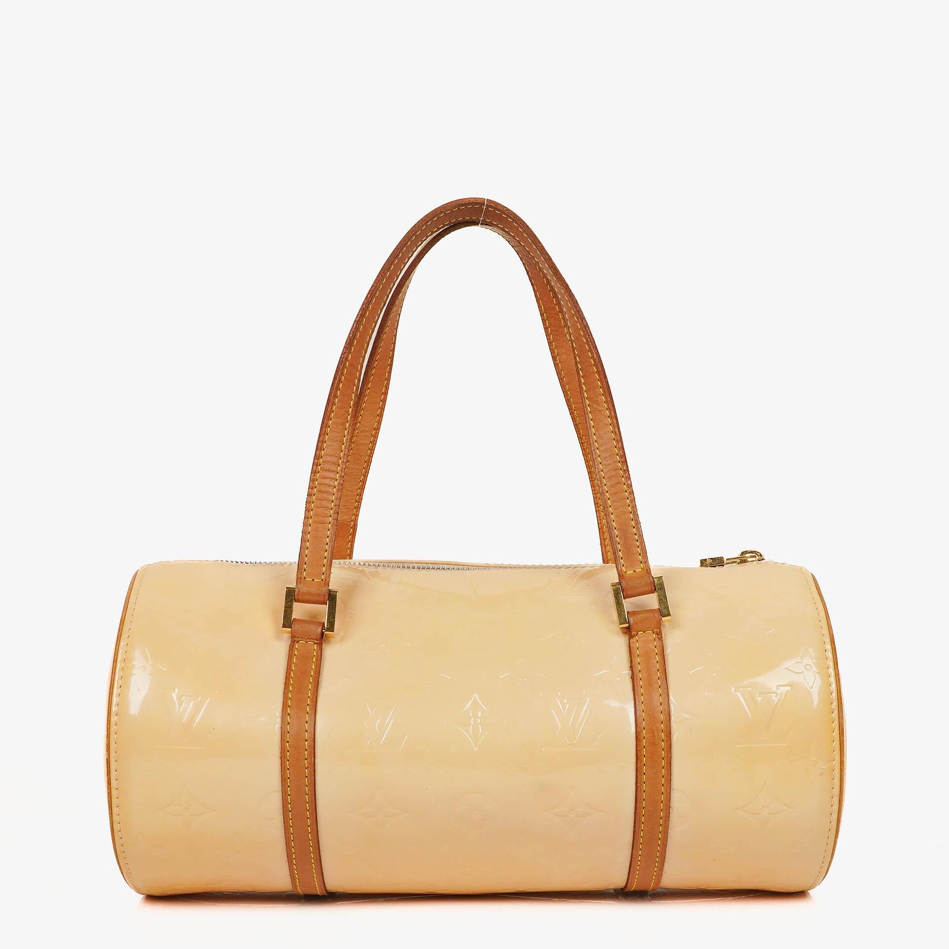 Louis Vuitton Papillon 30 Bedford Creamy Beige Monogram Vernis Leather Bag