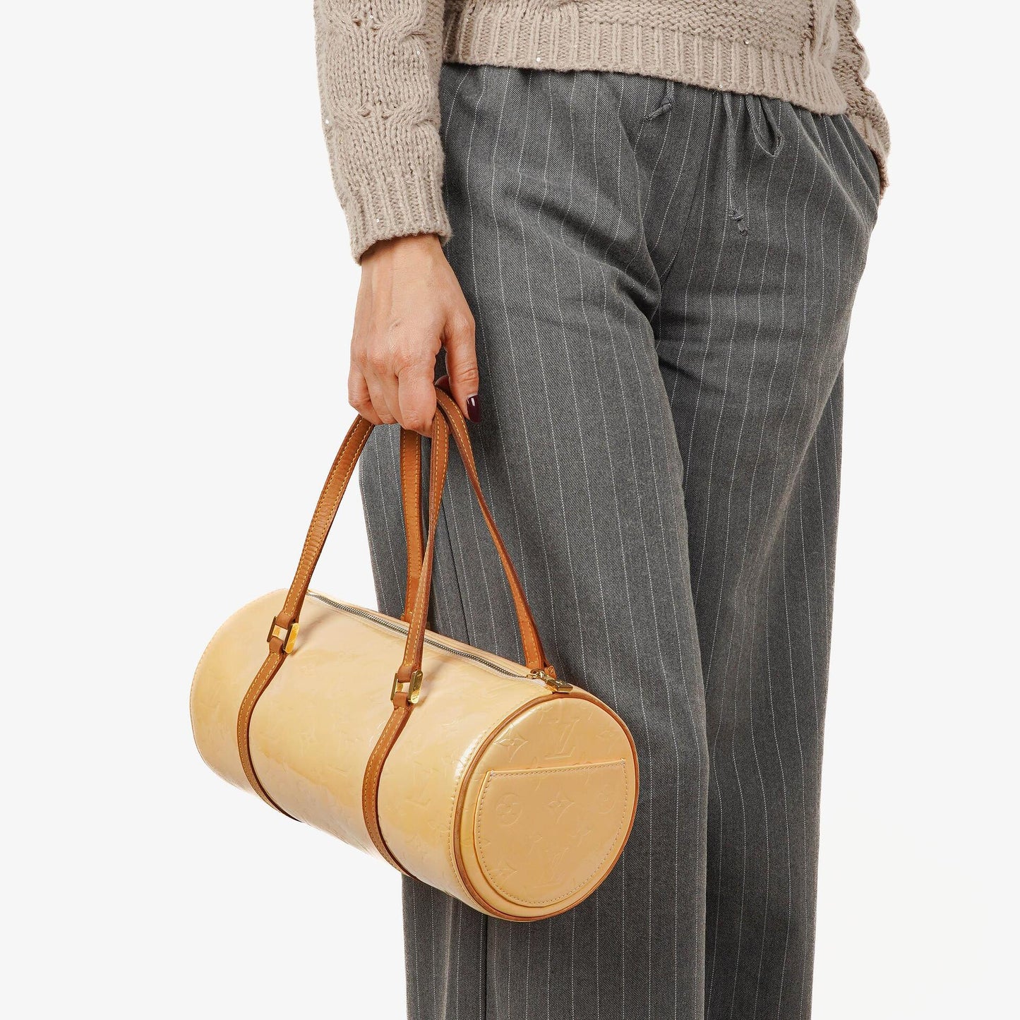 Louis Vuitton Papillon 30 Bedford Creamy Beige Monogram Vernis Leather Bag