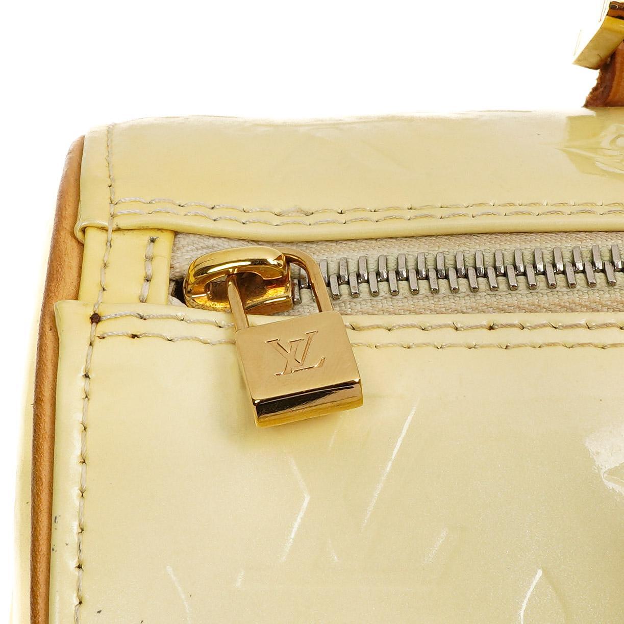 Louis Vuitton Papillon 30 Bedford Perle Monogram Vernis Leather Bag