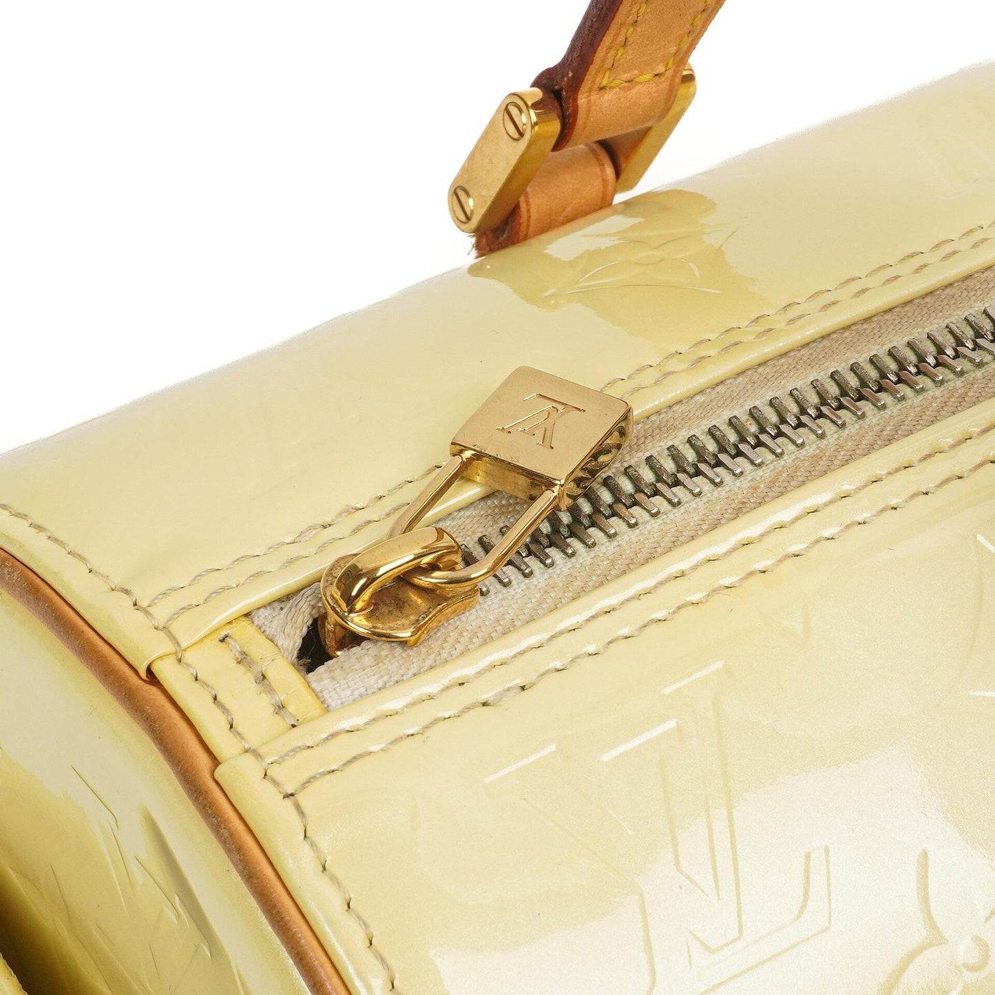 Louis Vuitton Papillon 30 Bedford Perle Monogram Vernis Leather Handbag