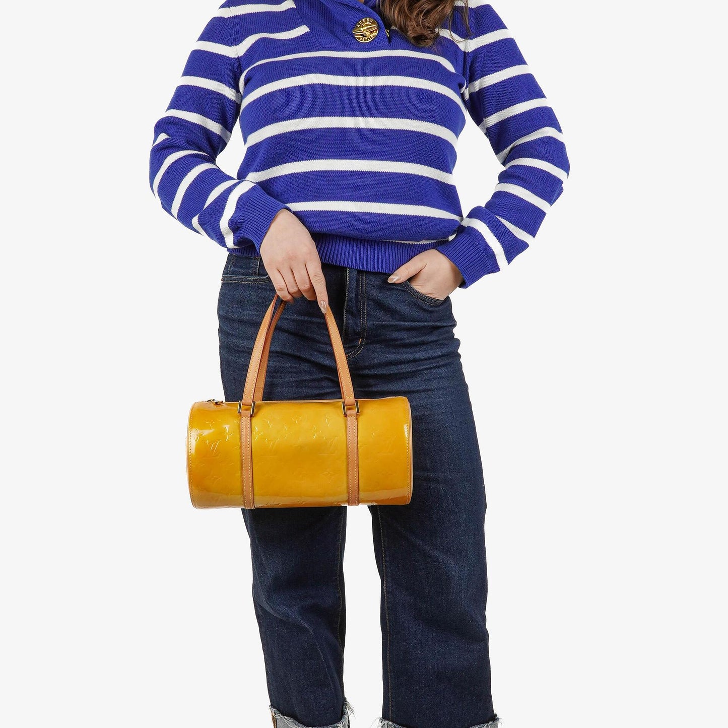 Louis Vuitton Papillon 30 Bedford Yellow Monogram Vernis Leather Bag