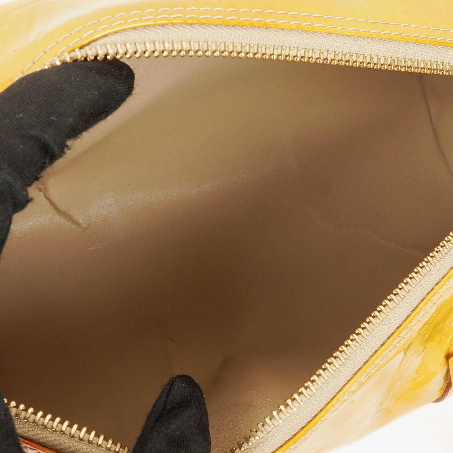 Louis Vuitton Papillon 30 Bedford Yellow Monogram Vernis Leather Bag