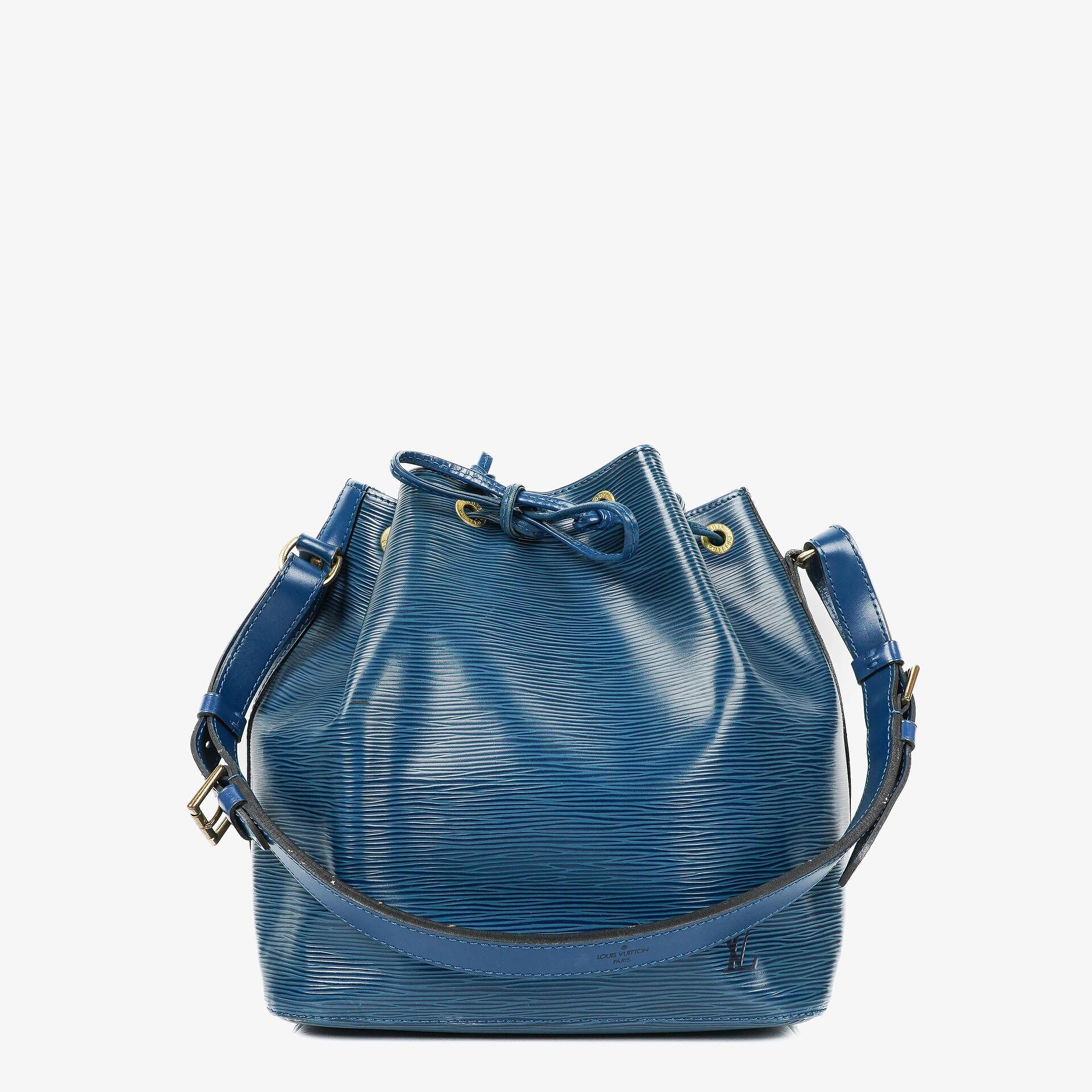 Louis Vuitton Petit Noe Blue EPI Leather Shoulder Bag