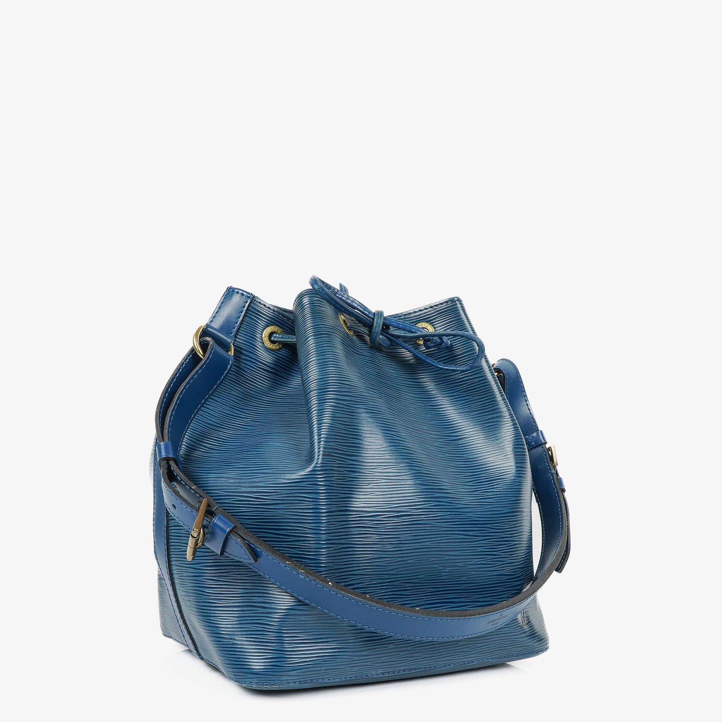 Louis Vuitton Petit Noe Blue EPI Leather Shoulder Bag