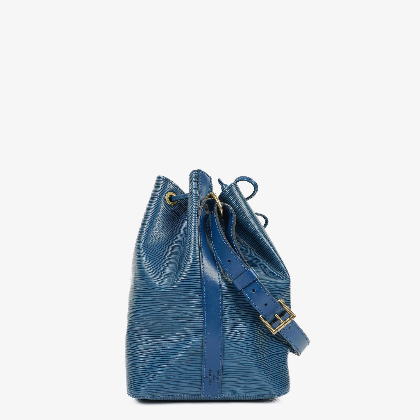 Louis Vuitton Petit Noe Blue EPI Leather Shoulder Bag