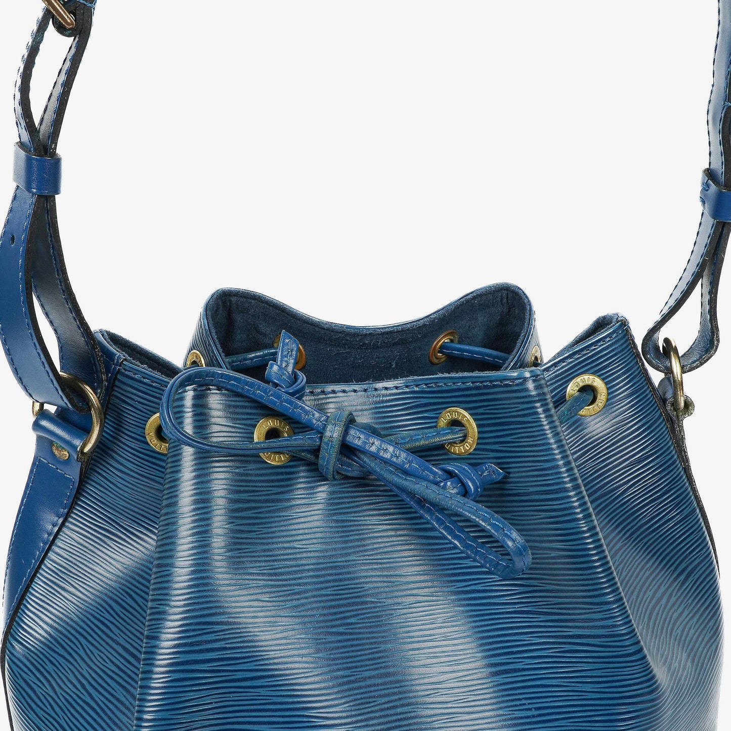 Louis Vuitton Petit Noe Blue EPI Leather Shoulder Bag