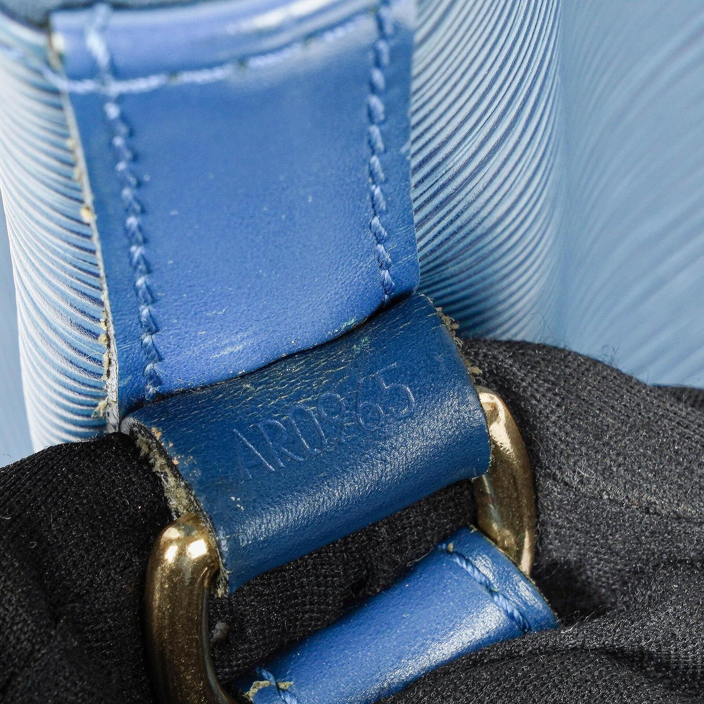 Louis Vuitton Petit Noe Blue EPI Leather Shoulder Bag