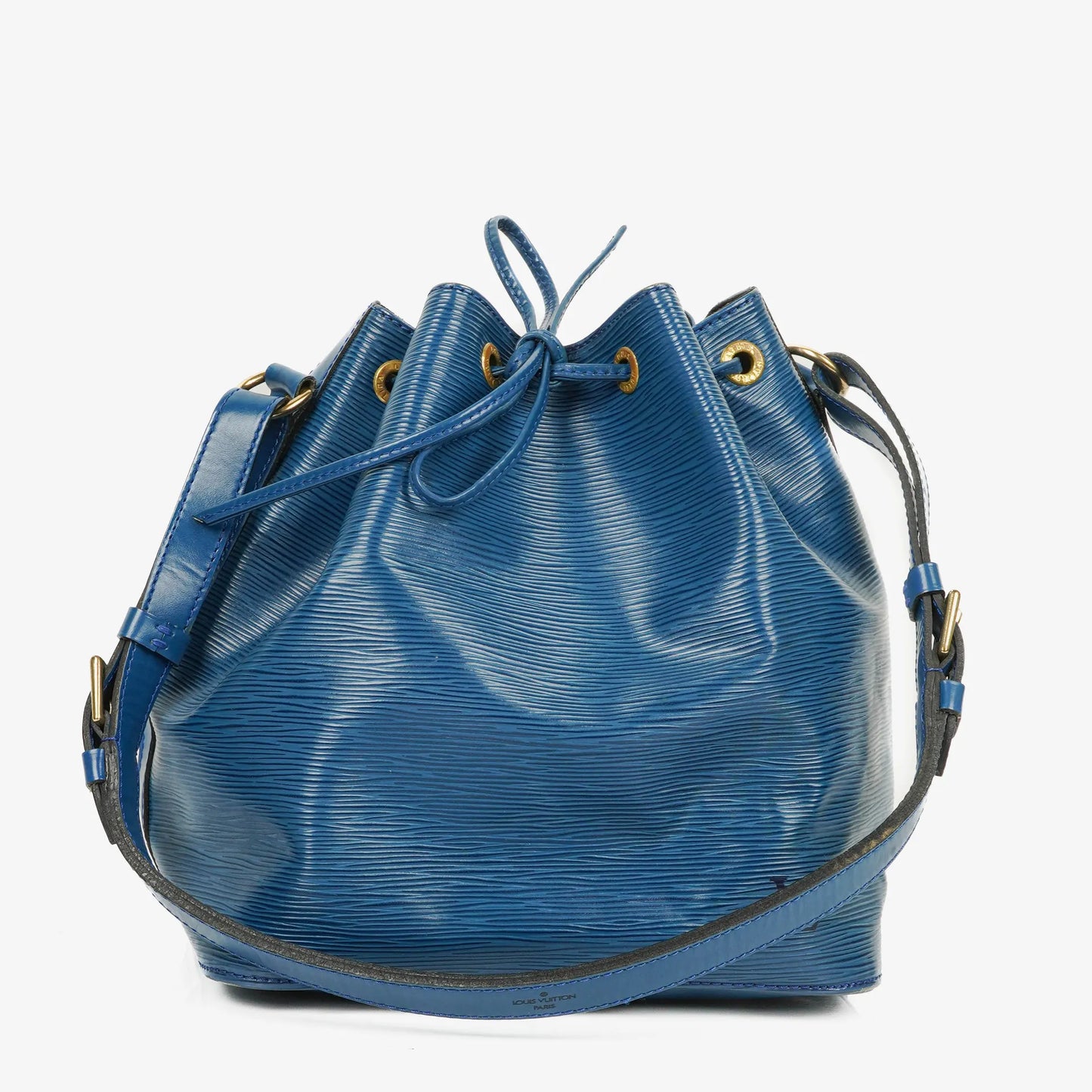 Louis Vuitton Petit Noe Blue EPI Leather Shoulder Bag