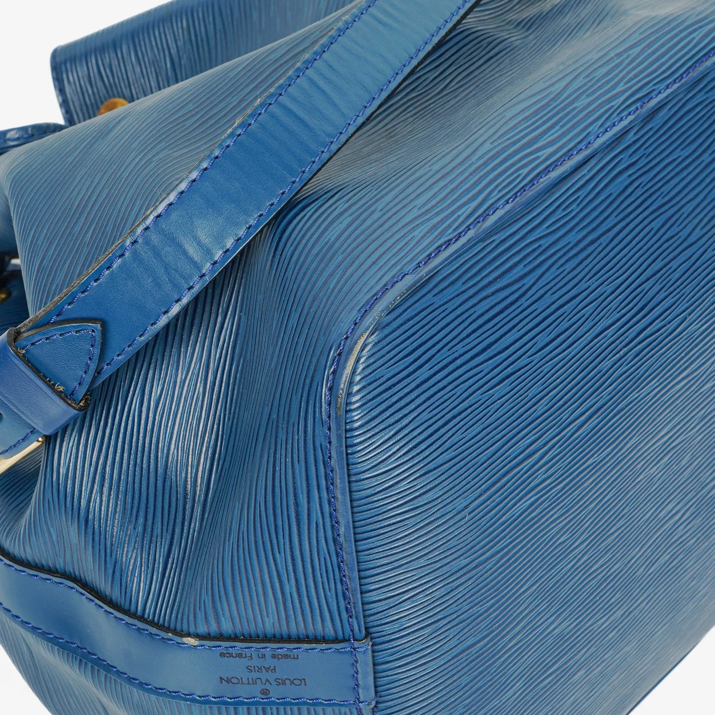 Louis Vuitton Petit Noe Blue EPI Leather Shoulder Bag