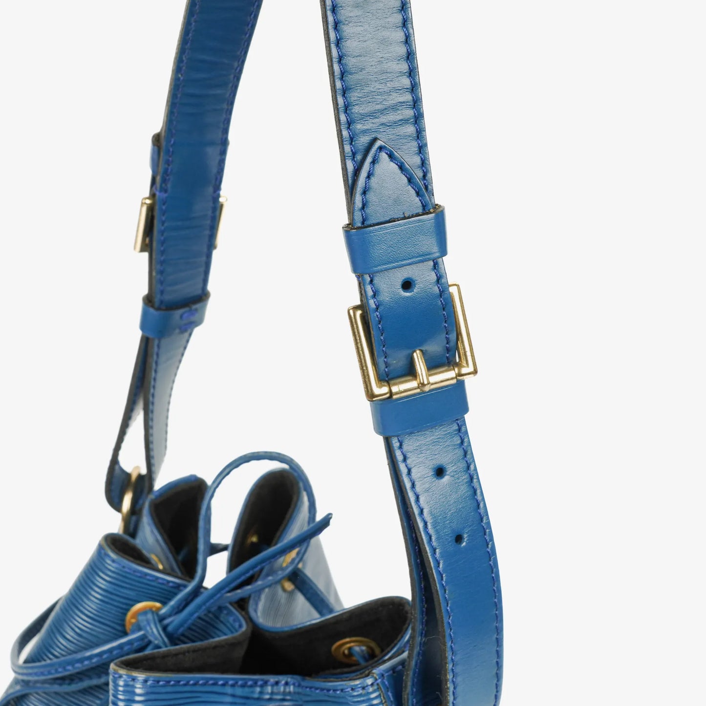 Louis Vuitton Petit Noe Blue EPI Leather Shoulder Bag